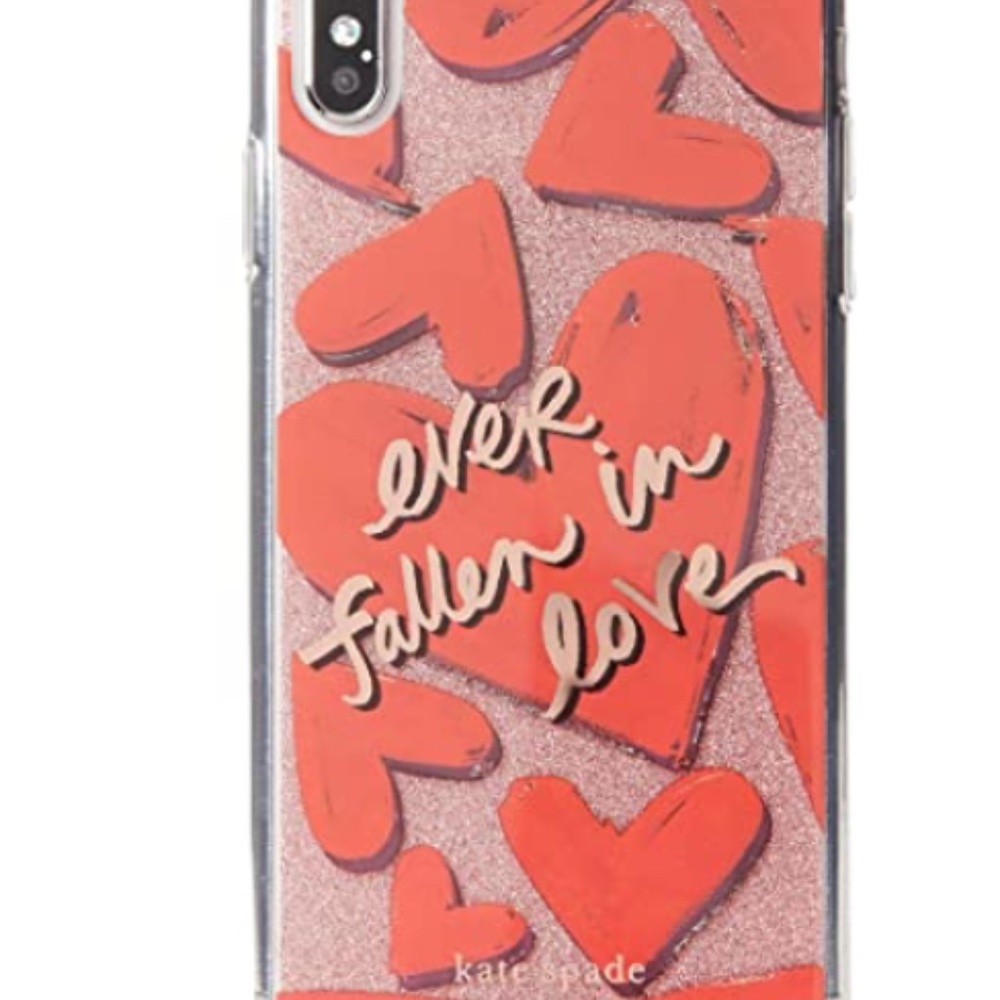 Kate Spade iPhone XR Case - Glitter Hearts, Love